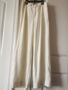 Wide Leg Cream Pants